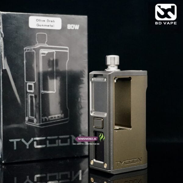 Tycoon Boro Aio Box OLIVA DRAP/ GUN METAL  By BD Vape x Hirano Design