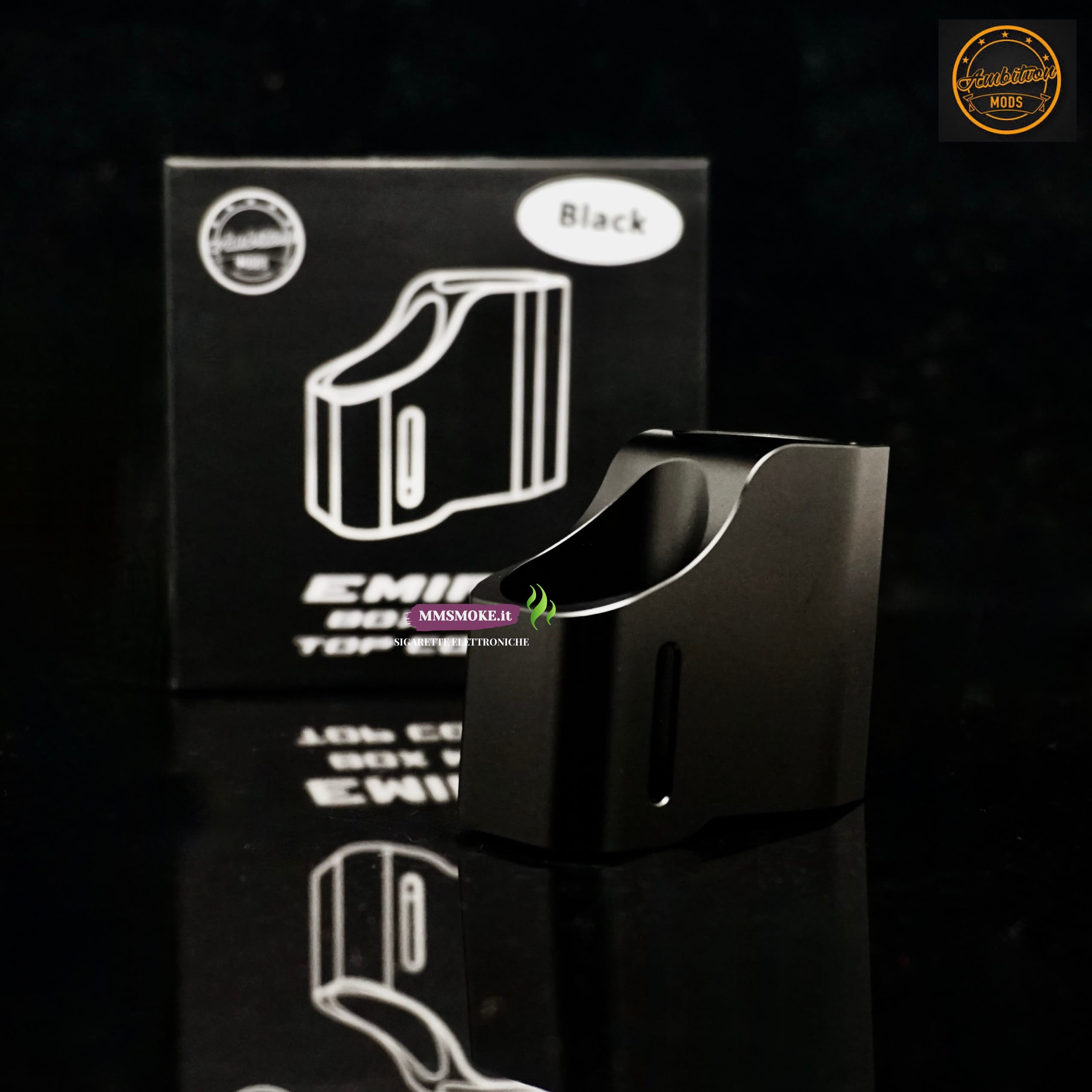ToP Cover Emira Box Mod 60Watt. Black Ambition Mods & Telli’s Mod