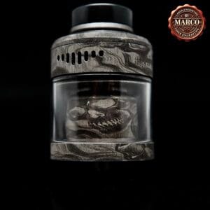 Atomizzatore NIGHTMARE engraved skull Relic II SS XL RTA 40mm SUICIDE MODS By Marco