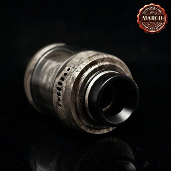 Atomizzatore NIGHTMARE engraved skull Relic II SS XL RTA 40mm SUICIDE MODS By Marco - immagine 5