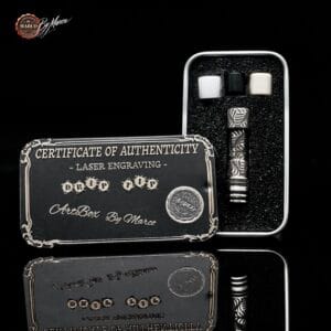 Drip Tip ArtBox – dettaglio incisione laser su metallo