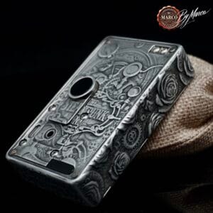Billet Box DNA60 con scritta The Steampunk Inn incisa in 3D, ArtBox By Marco