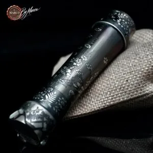 tubo meccanico artigianale acciaio inox inciso laser ArtBox By Marco