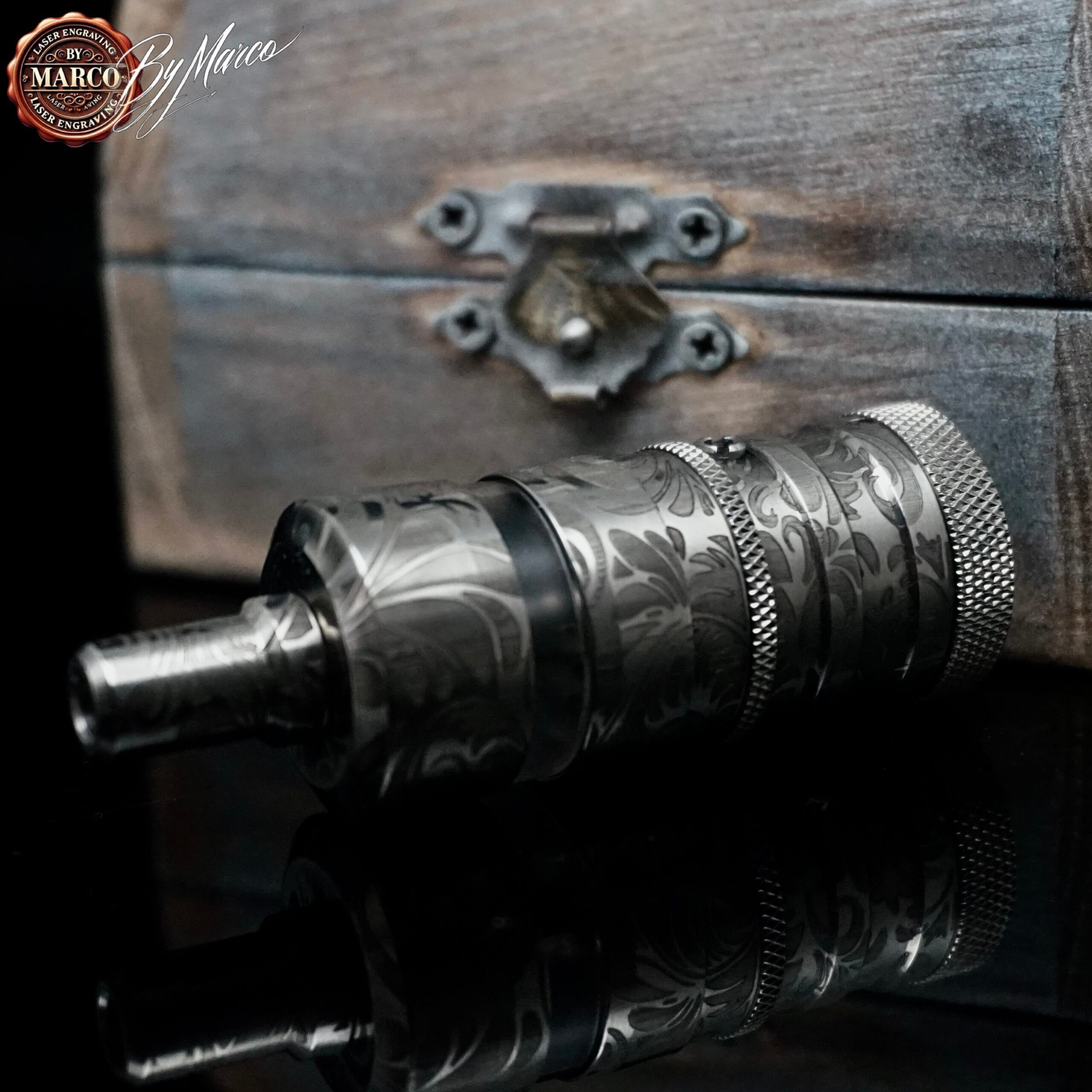 Atomizzatore FeV 4.5S Arabesque Noir – ArtBox By Marco Sn.#01 Aftermarket 8 Atomizzatore FeV 4.5S Arabesque Noir – ArtBox By Marco Sn.#01 vista laterale