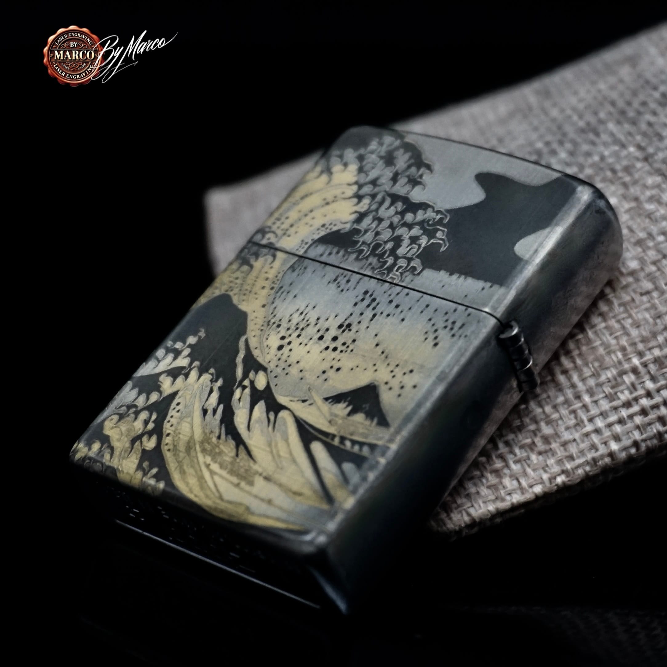 Zippo Great Wave No.01/01 – ArtBox By Marco 4 Accendino Zippo, made in USA.