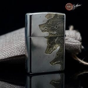 Zippo Incisi Artigianali By Marco | MMSMOKE Bologna 1 Zippo Wolves No.01/01 – ArtBox By Marco