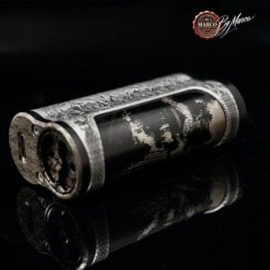 box mod personalizzata Ambition Mod K1 con incisione orientale a gru