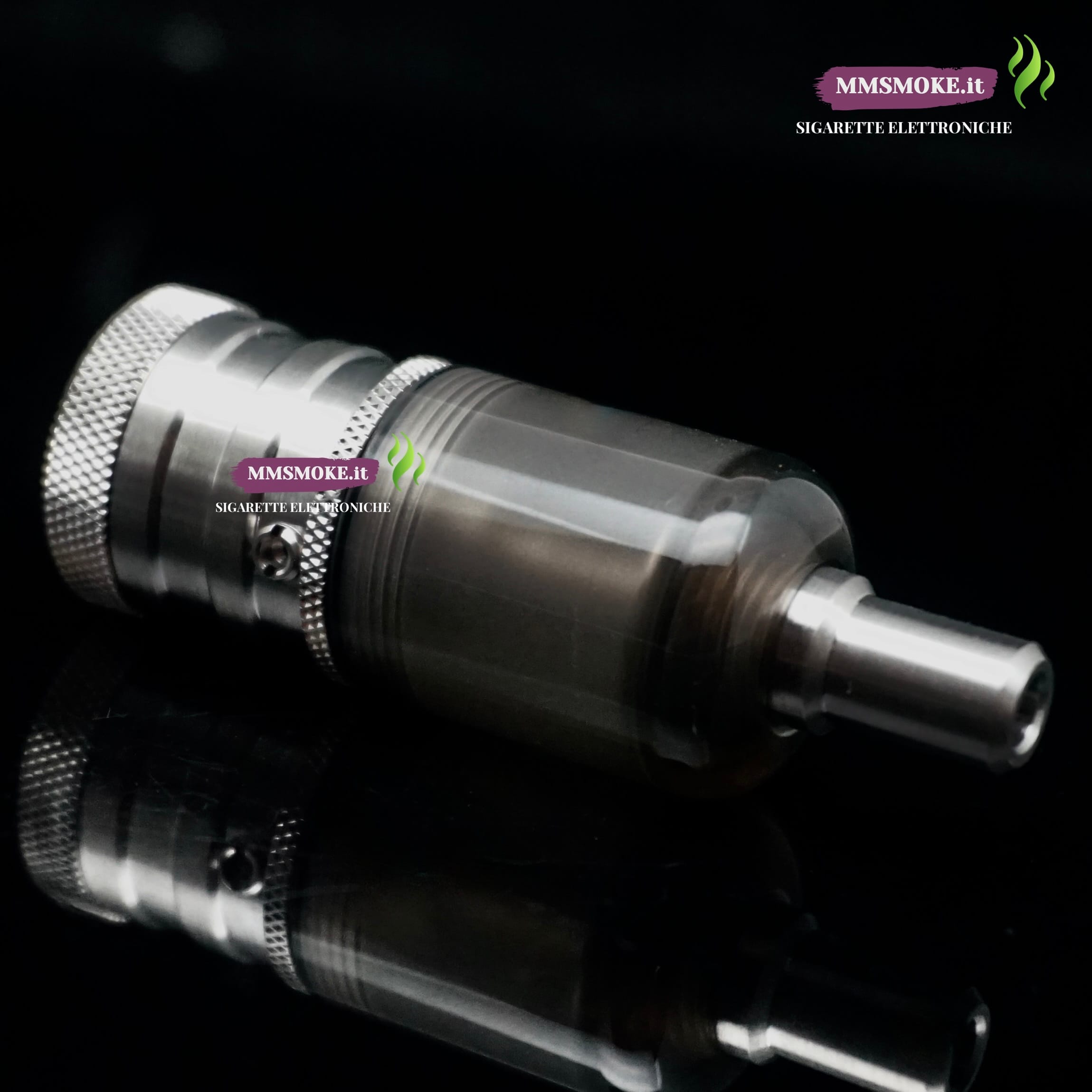Tank CLEAR /BLACK Bell Cap 5ml per FEV 4.5 e FEV 4.5S 2 Dettaglio montato su flash e vapor Tank CLEAR /BLACK Bell Cap 5ml per FEV 4.5 e FEV 4.5S mmsmoke