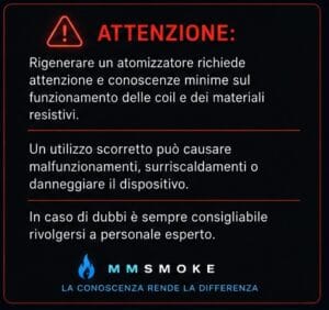 22.3 Come rigenerare un atomizzatore sotto menù 2 ATTENZIONE A RIGENERARE