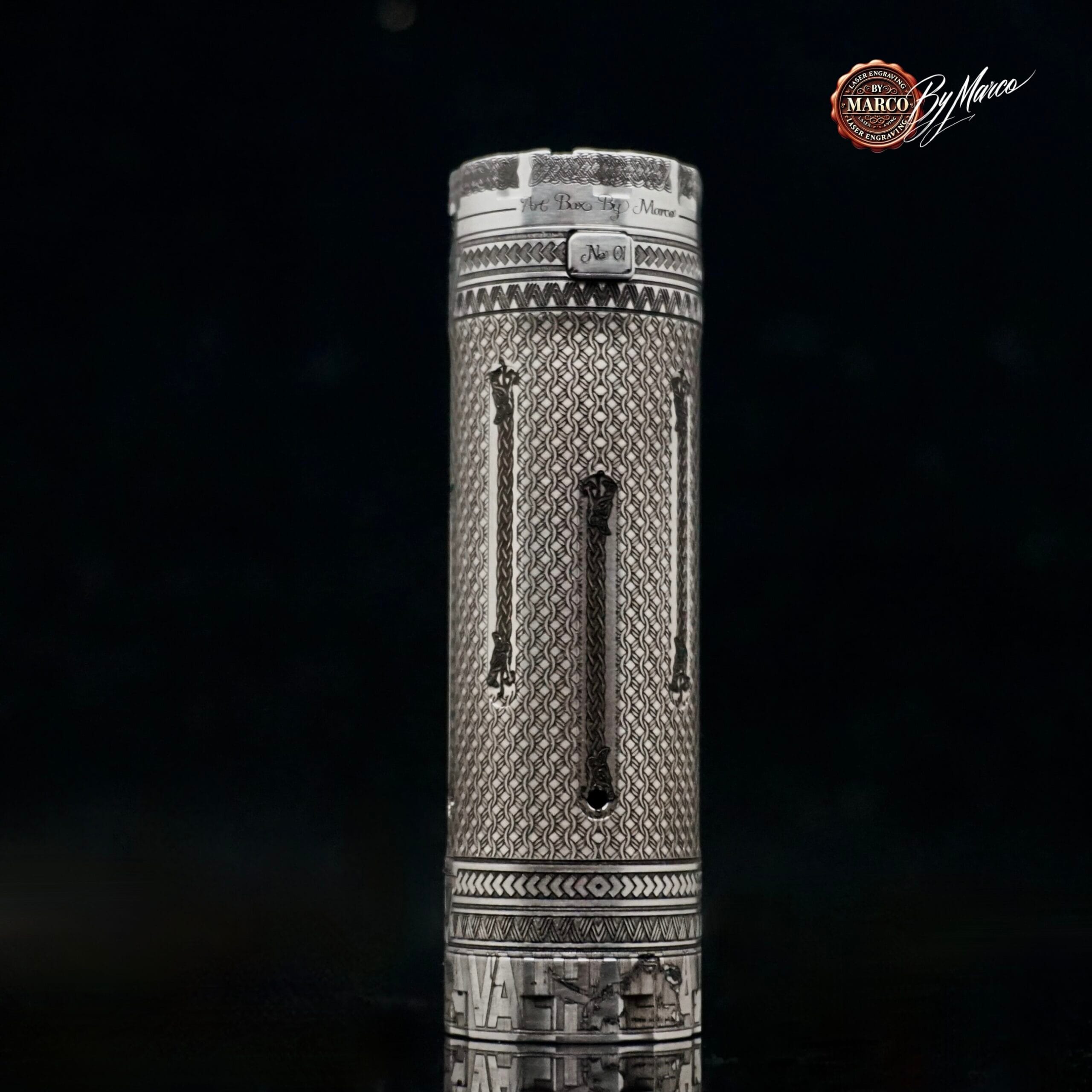 Vape System VS MOSFET Valhalla – ArtBox By Marco 12 Valhalla ArtBox By Marco VS MOSFET incisione nordica completa
