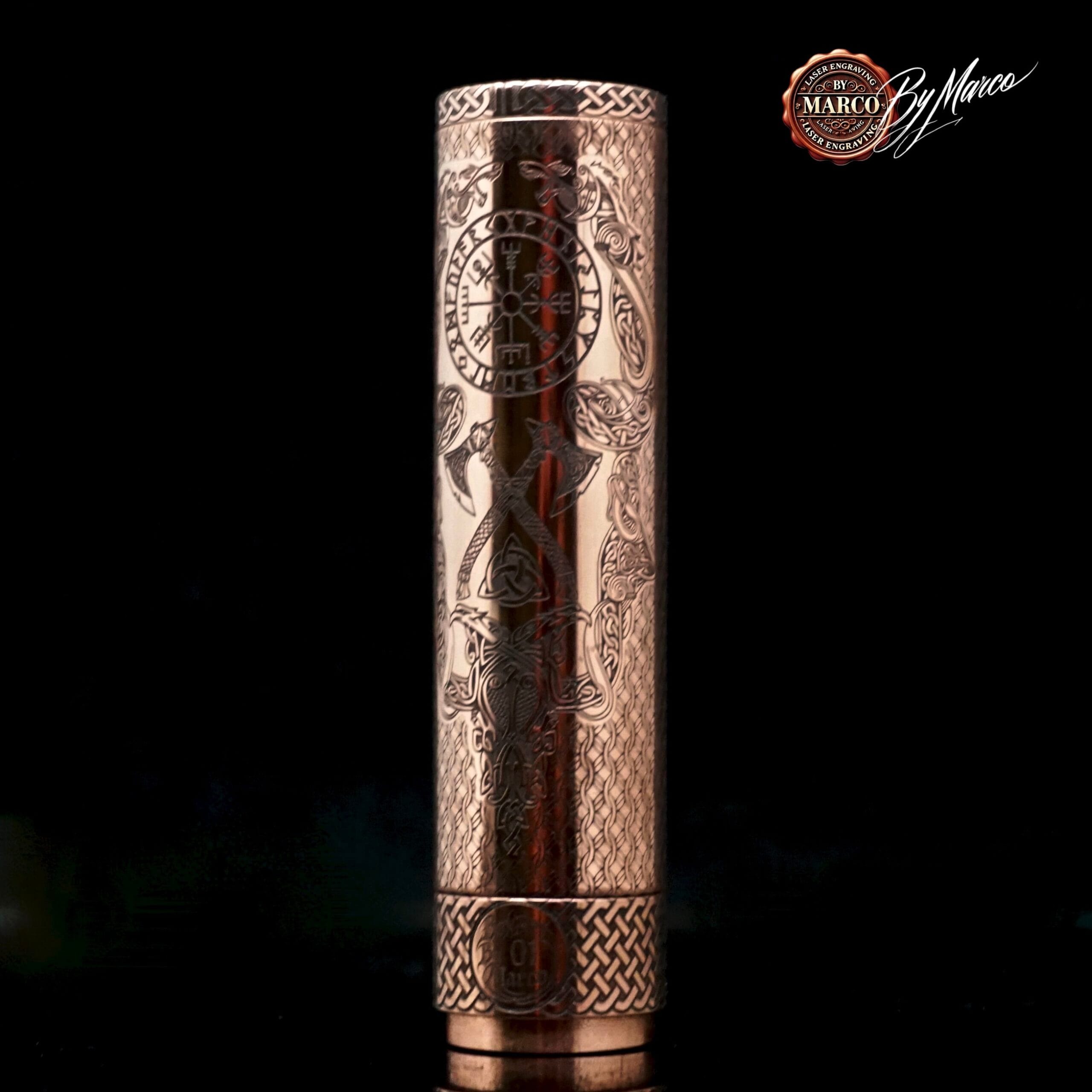 RAGNARÖK Copper 24mm – ArtBox By Marco 2 RAGNARÖK Copper 24mm – ArtBox By Marco dettaglio incisioni