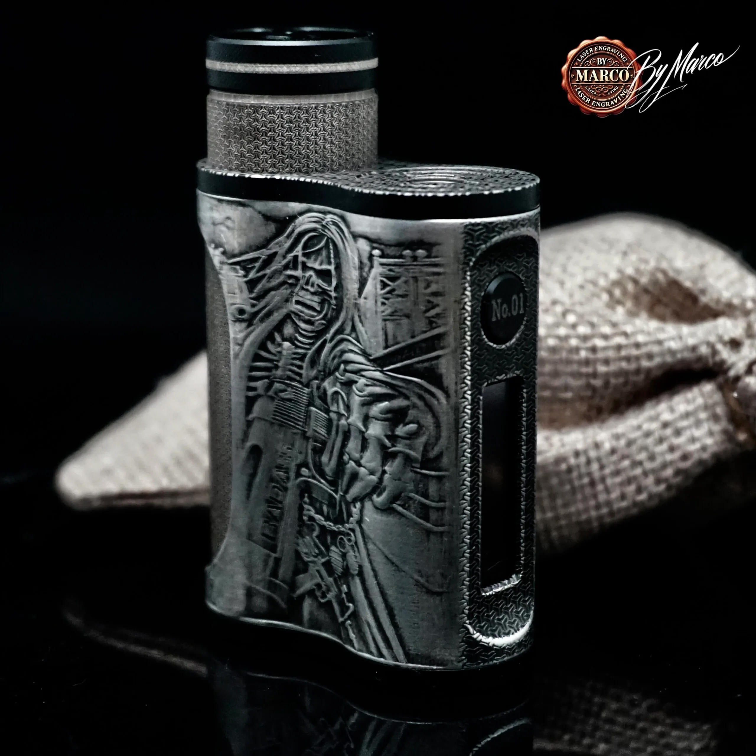 Box Morer "BLACK WARRANT 3D " SBS Mod 60W Ambition Mod ArtBox By Marco