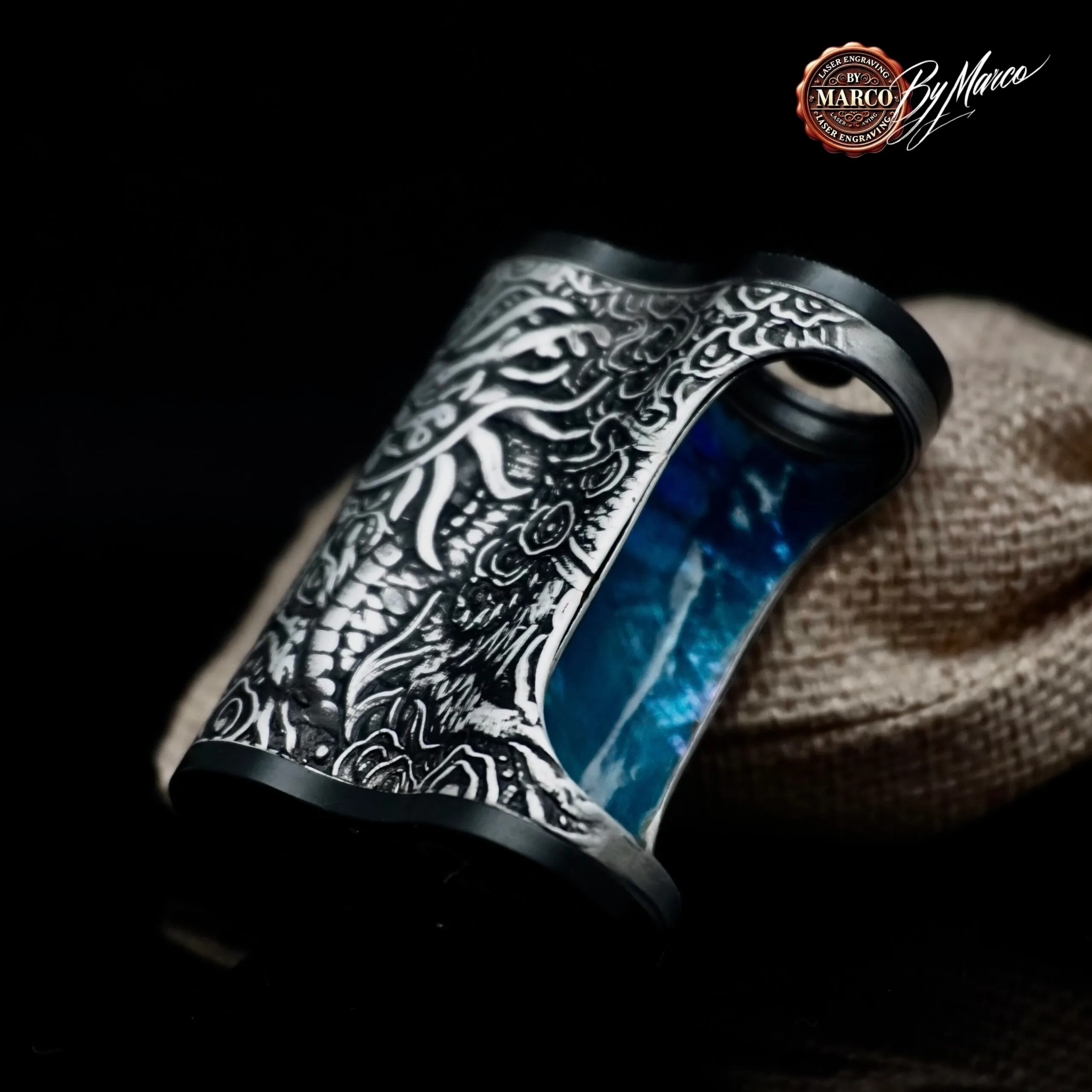 Box Morer "Azure Dragon 3D " SBS Mod 60W Ambition Mod ArtBox By Marco vista interna
