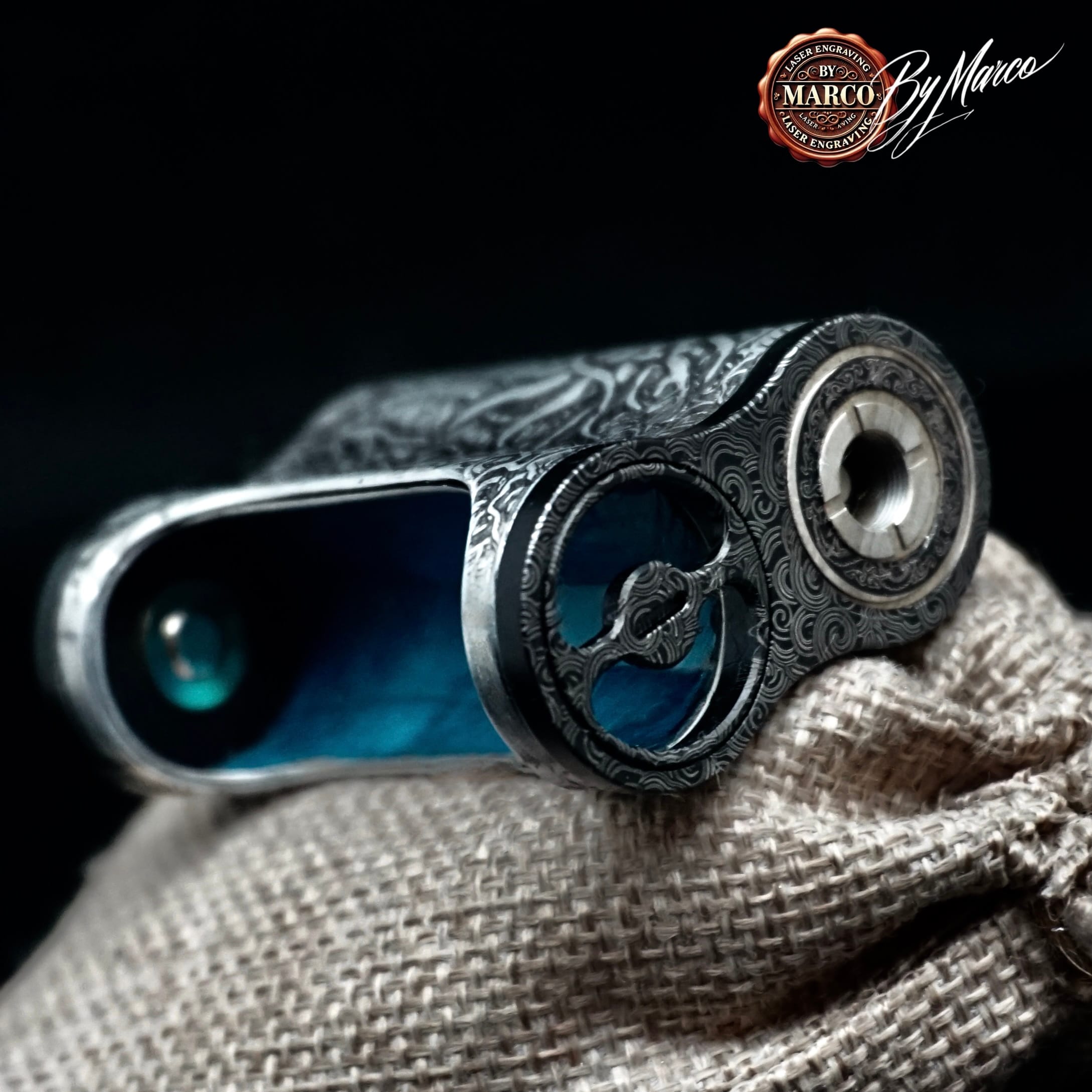 Box Morer "Azure Dragon 3D " SBS Mod 60W Ambition Mod ArtBox By Marco 4 Incisione laser profonda ArtBox By Marco tema dragon orientale box ambition mod