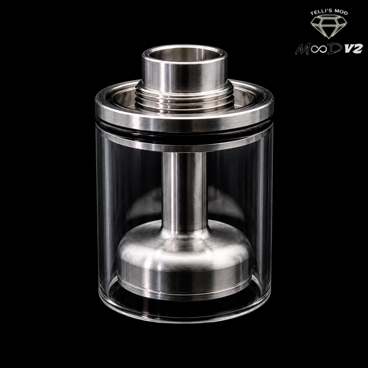 Atomizzatore MooD V2 MTL RTA 22,5mm Telli's Mod 4 MooD V2 campane e tank in vetro mmsmoke.it