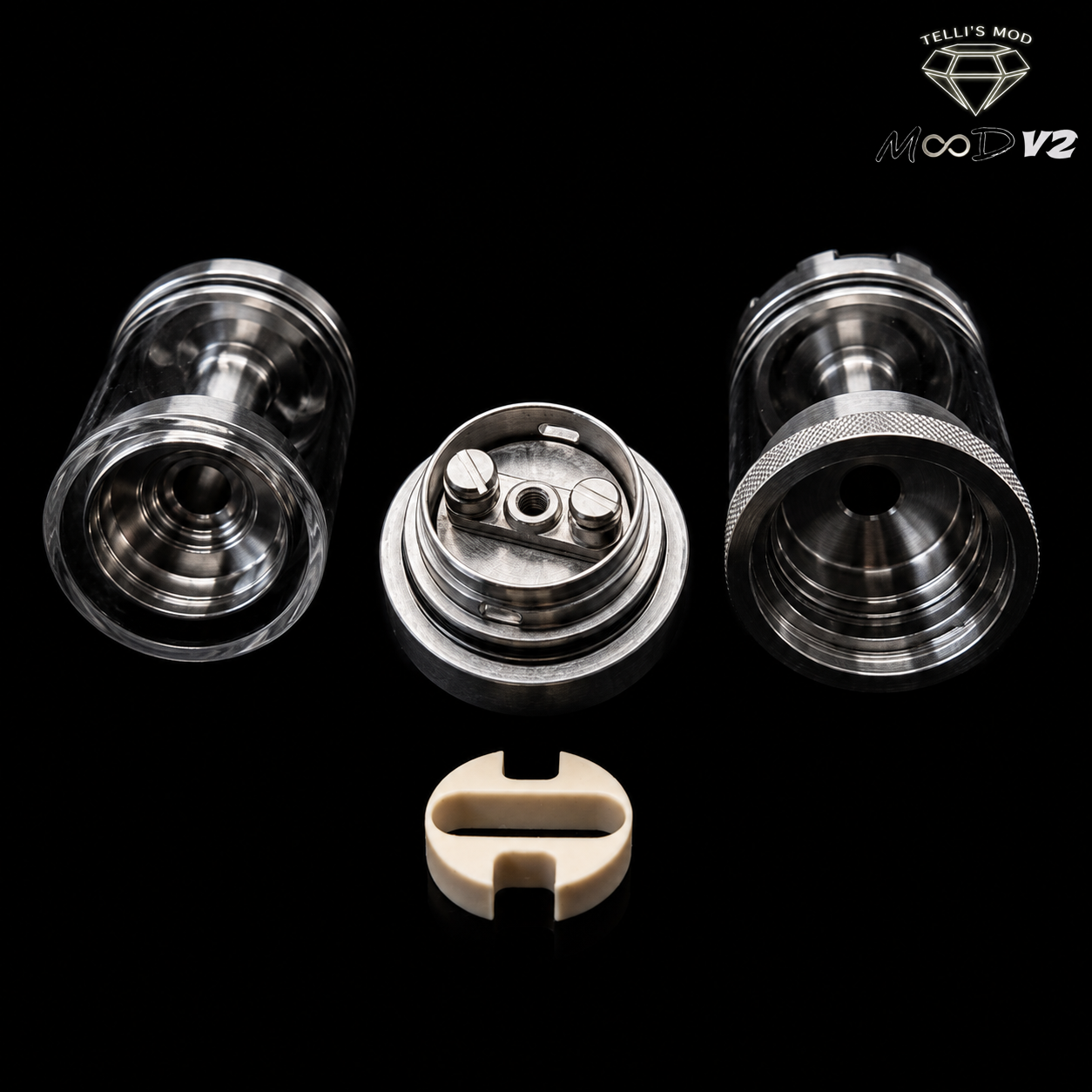 Atomizzatore MooD V2 MTL RTA 22,5mm Telli's Mod 3 Atomizzatore MooD V2 MTL RTA 22,5mm Telli's Mod - immagine 3