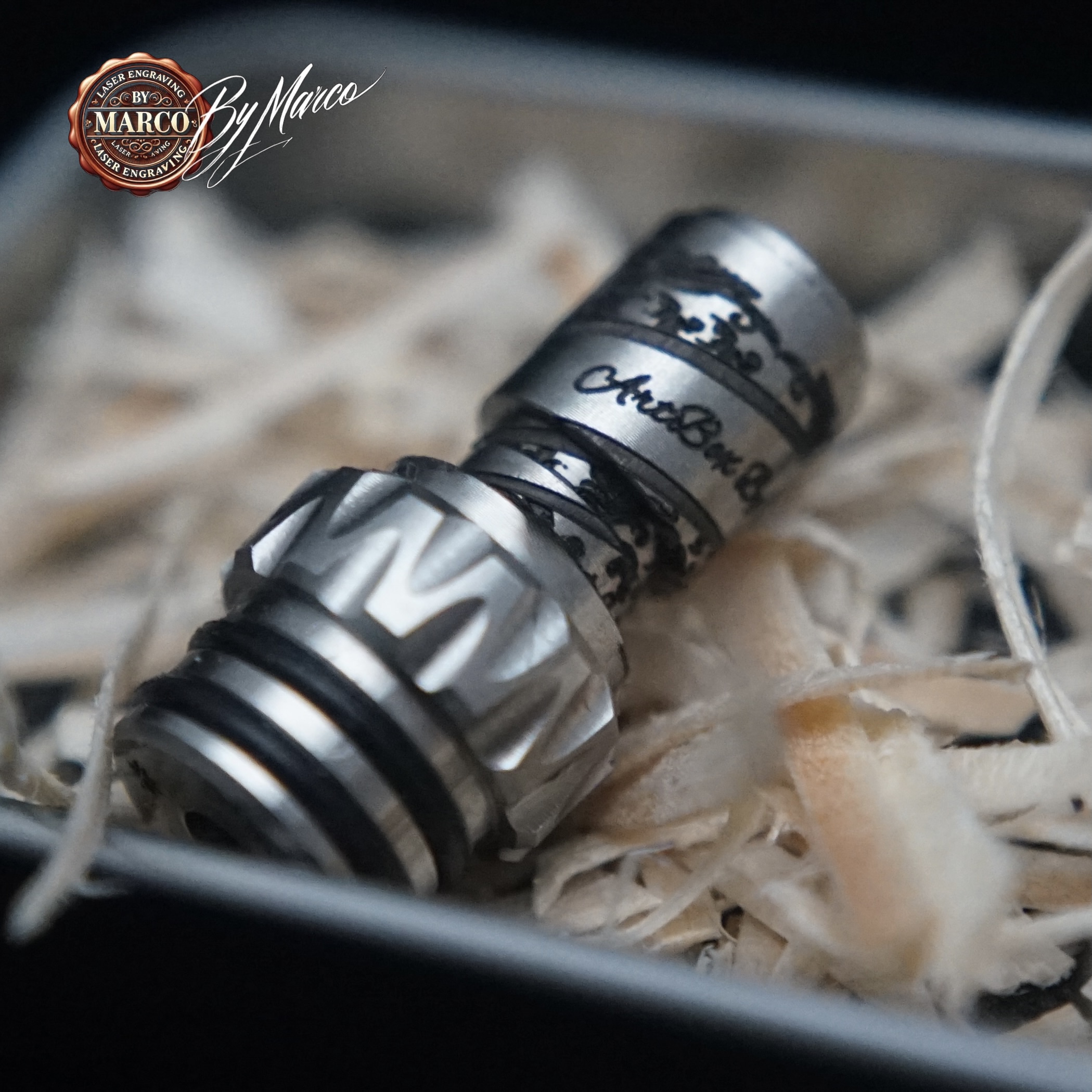 Hammer ArtBox By Marco – Drip Tip 510 Inciso 5 drip tip MTL in acciaio inciso venduto da mmsmoke.it a bologna
