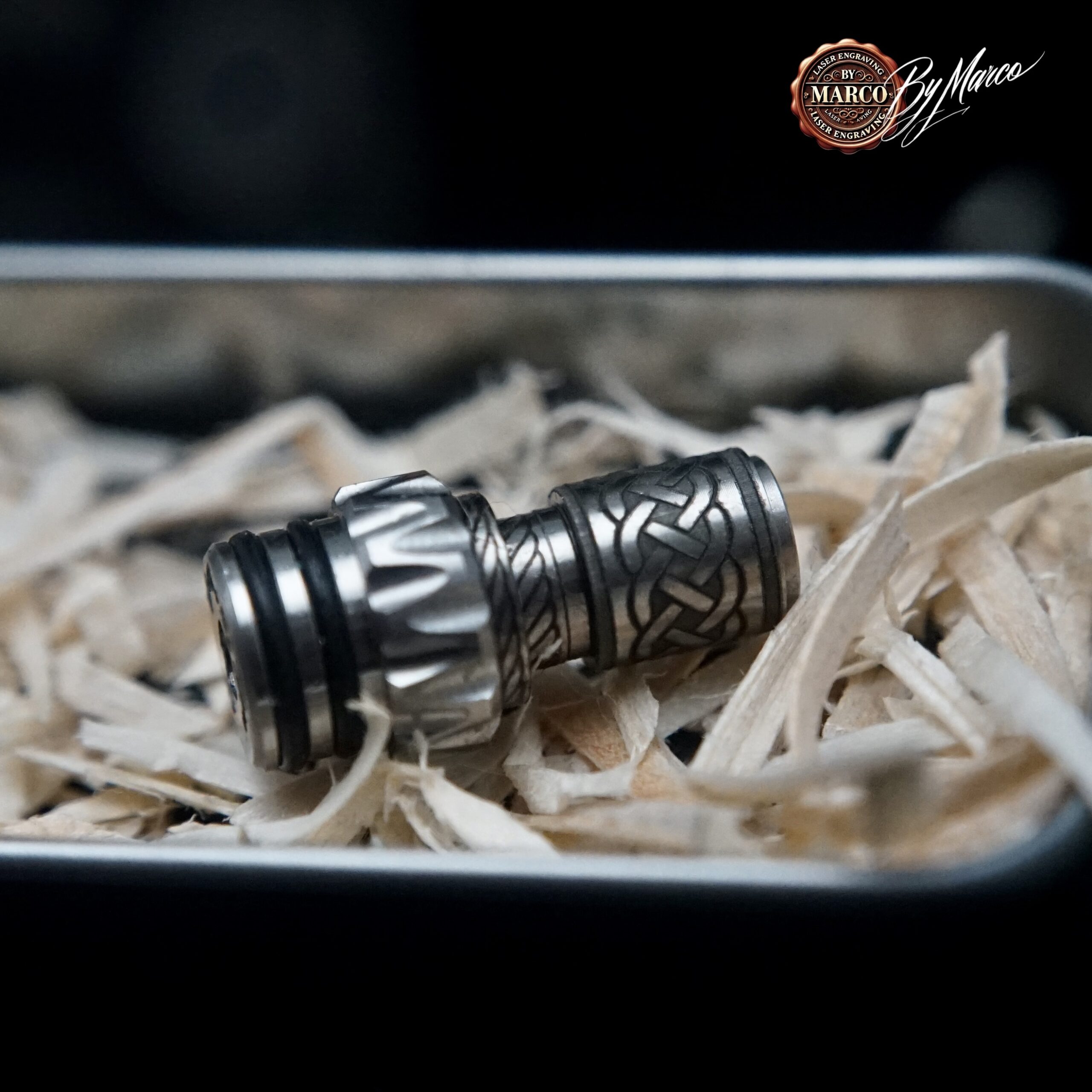 Drip Tip ULTON V2 N°31 Celtic Engraving | ArtBox By Marco 3 DRIP TIP MTL inciso artbox artigianale per svapo mtl e dl