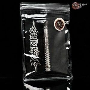 MORTIS drip tip con incisione laser continua a tema skull