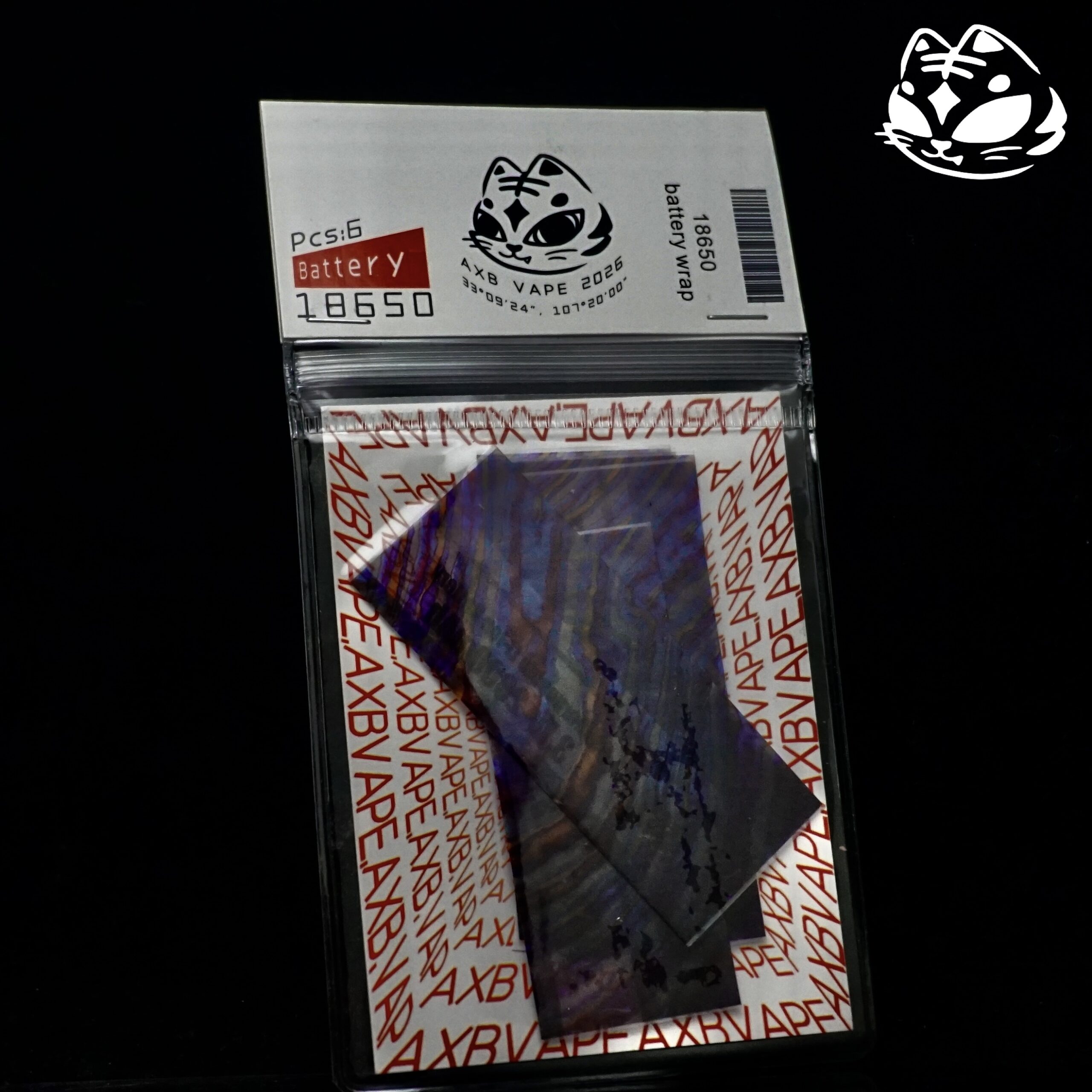 AXB Vape Zircu-Ti Battery Wrap 18650 2 AXB Vape Zircu-Ti Battery Wrap 18650 confezione 6 pezzi MMSMOKE BOLOGNA