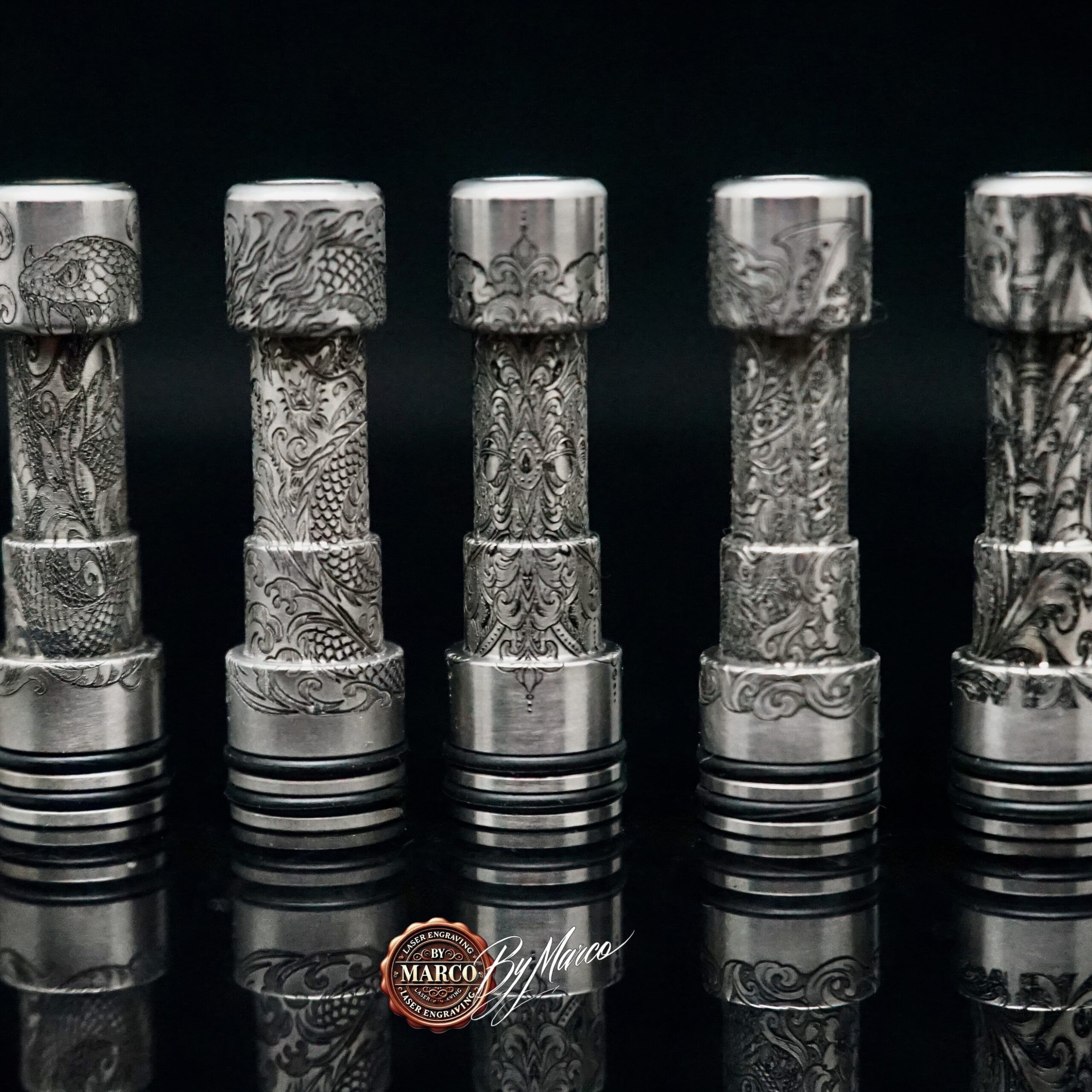 Noble Line Drip Tip – Modello B | SLIM 2 Noble Line Drip Tip incision – Modello B | SLIM mmsmoke artbox