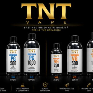 TNT VAPE Basi Neutre PG e VG Glicole Propilenico e Glicerina Vegetale