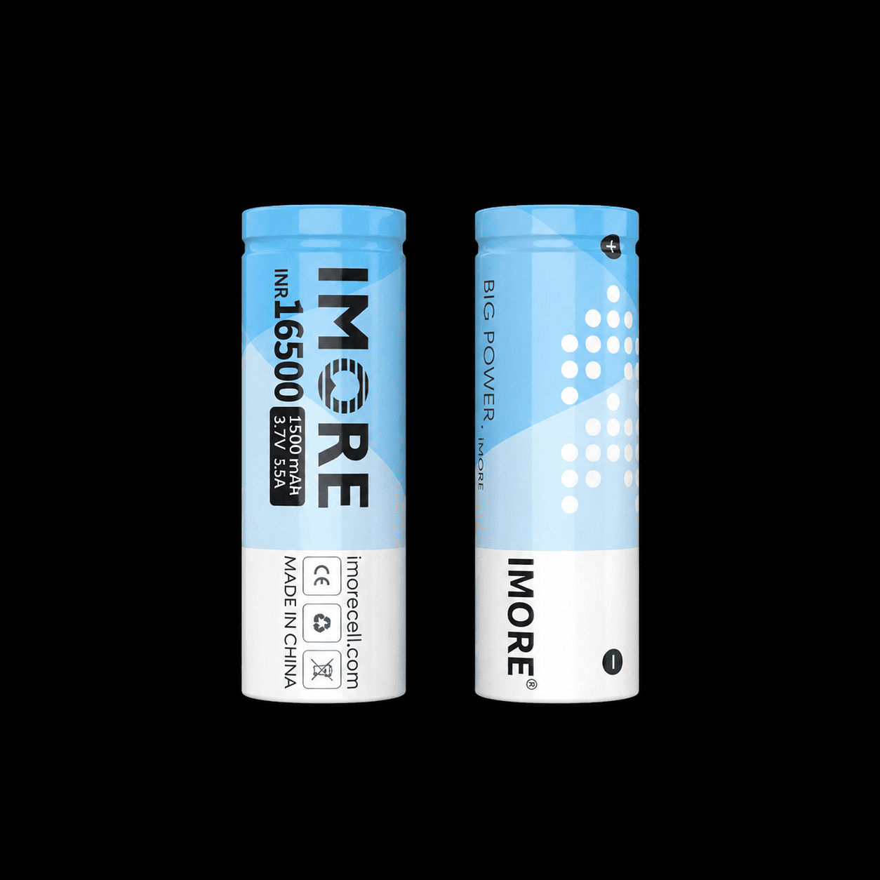 BATTERIA MORE 16500 1500 MHA 13 A. 2 Pezzi 1 Confezione da 2 batterie ricaricabili IMORE 16500 1500mAh 13A agli ioni di litio per dispositivi compatibili.
