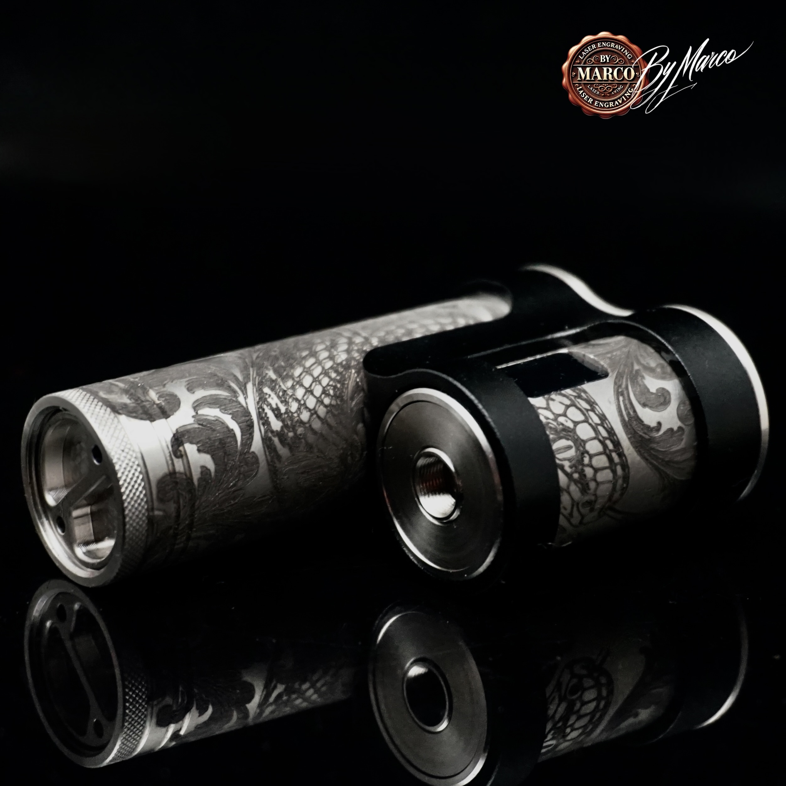Converter 60W Ambition Mods Serpent Edition No01 ArtBox 3 Converter 60W ArtBox configurazione tube con incisione integrale
