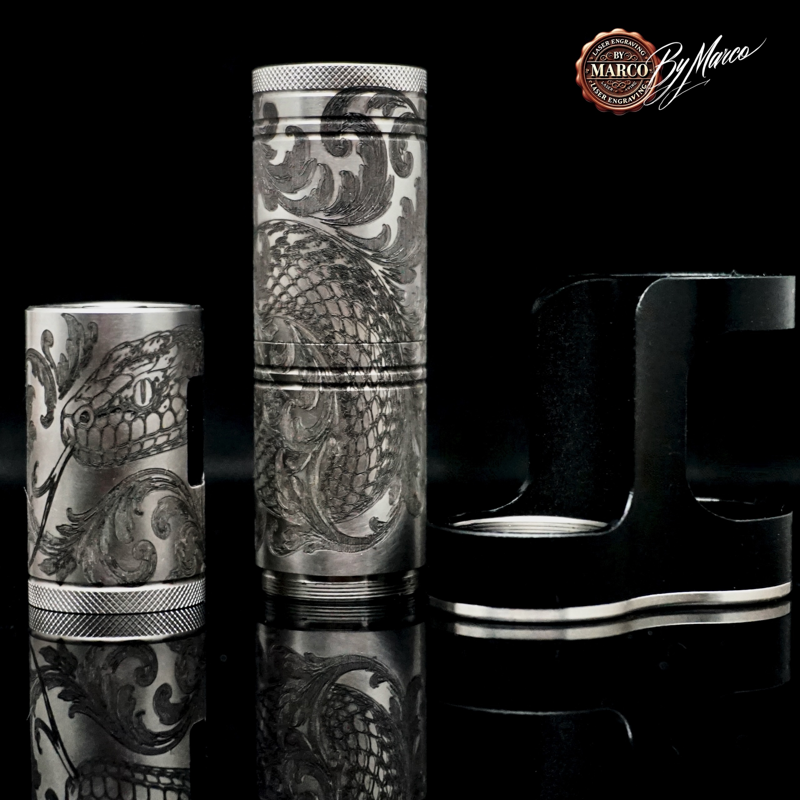 Converter 60W Ambition Mods Serpent Edition No01 ArtBox 8 Incisione ArtBox continua su Converter 60W Ambition Mods