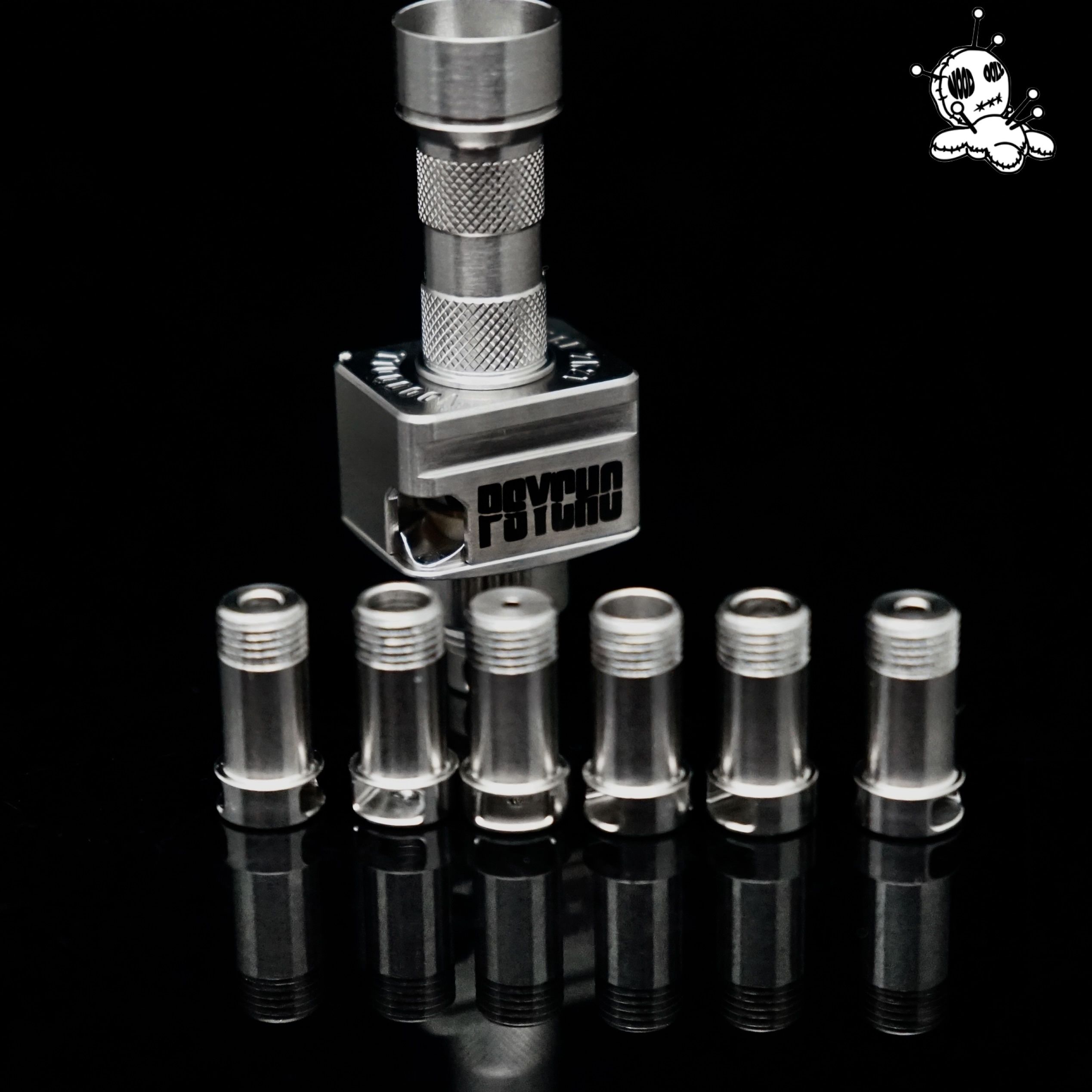 Voodooll Psycho RBA – Kit Boro + dotAIO 6 Psycho RBA Voodooll con air pin intercambiabili