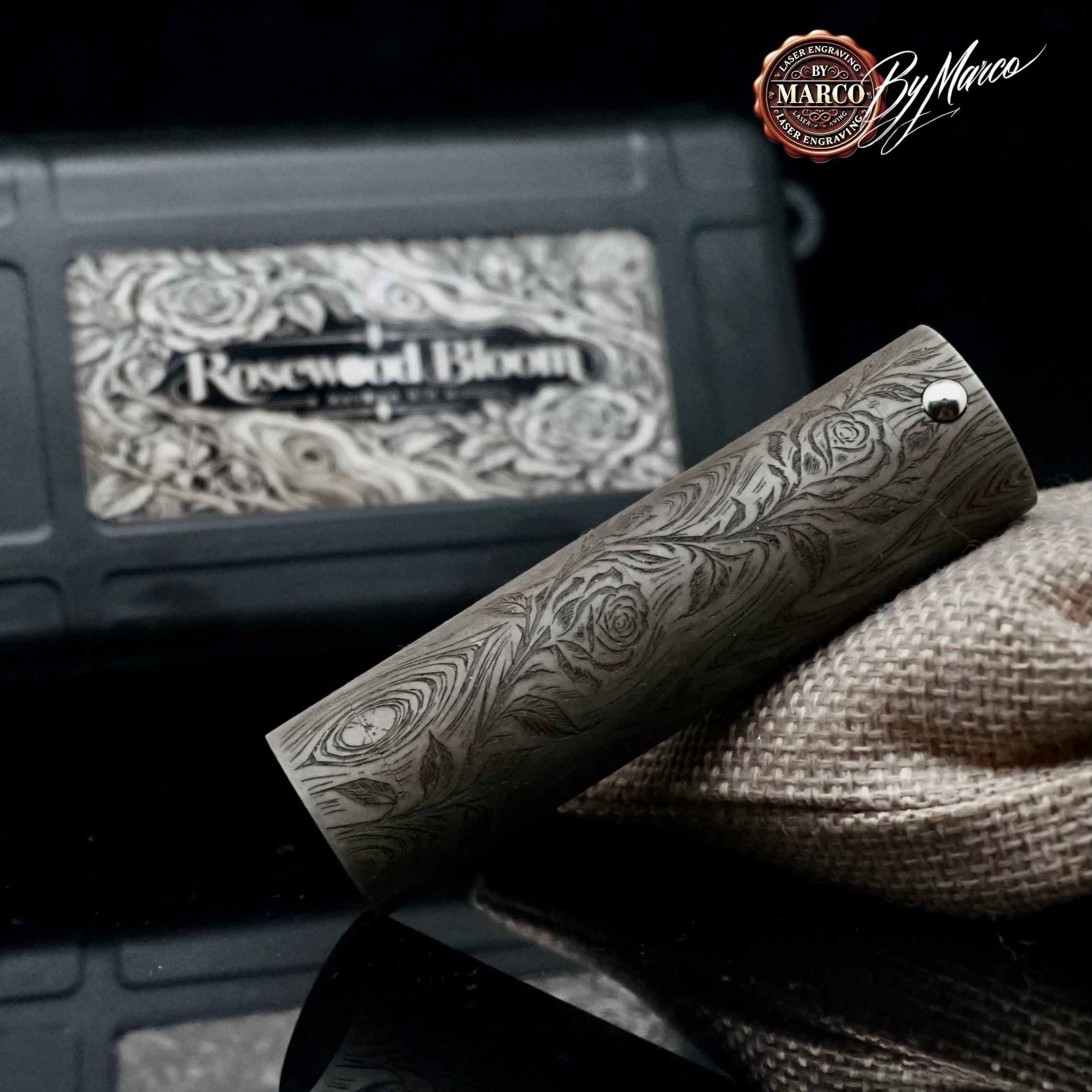 Rosewood Bloom ArtBox Mechanical Mod with Chip 22 mm Lo Atty Style 1 Rosewood Bloom ArtBox Mechanical Mod with Chip 22 mm Lo Atty Style