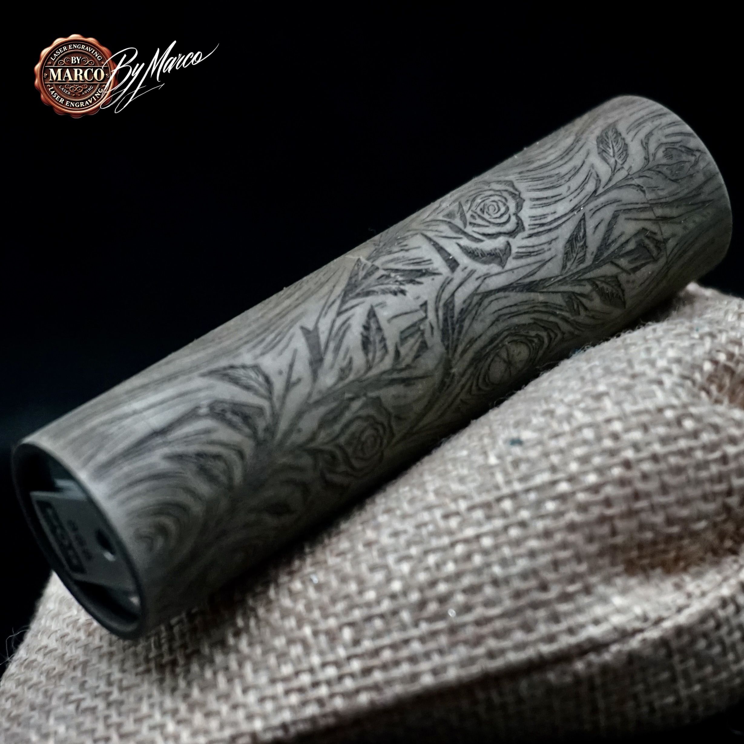 Rosewood Bloom ArtBox Mechanical Mod with Chip 22 mm Lo Atty Style 4 Dettaglio base Mechanical Mod Rosewood Bloom ArtBox By Marco